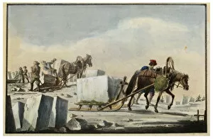 Alexandrov Gallery: Ice Splitting, 1825. Artist: Pyotr Alexandrov