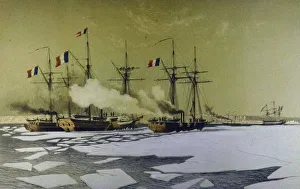 Icebreaking in the Dnieper Liman for the passage of Floating batteries, 1855-1856, 1860 Icebreaking in the Dnieper Liman for the passage of Floating batteries, 1855-1856, 1860
