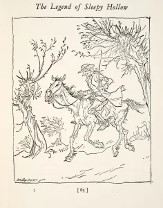Ichabod Crane escaping from the Headless Horseman, from The Legend of Sleepy Hollow, 1928 Ichabod Crane escaping from the Headless Horseman, from The Legend of Sleepy Hollow, 1928