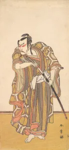 Bando Jirosaburo Prints: Ichikawa Danzo III as a Samurai Drawing a Sword, ca. 1772. Creator: Shunsho