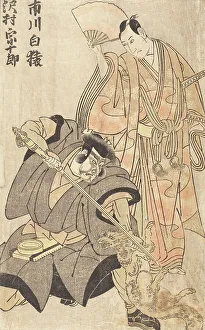 Kabuki Prints: Ichikawa Hakuen I and Sawamura Sojuro III (image 1 of 2)