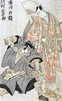 Kabuki Prints: Ichikawa Hakuen I and Sawamura Sojuro III (image 1 of 2)