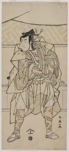 Ichikawa Monnosuke II as a Samurai, 1791. Creator: Katsukawa Shunei (Japanese, 1762-1819)