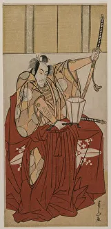 Ichikawa Monnosuke II as Urabe no Suetake; Onoe Matsusuke as Usui Sadamitsu... 1781