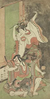 Buncho Gallery: Ichikawa Monnosuke II as a Woman, ca. 1770. Creator: Ippitsusai Buncho