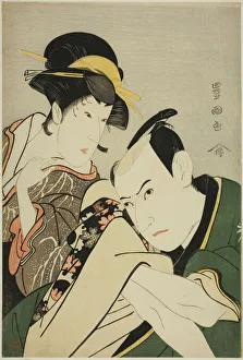 Ichikawa Yaozo III in the Role of Takebe Genzo and Iwai Kiyotaro in the Role of Tonami
