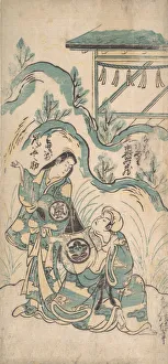 Kiyomasu I Prints: Ichimura Kamezo and Arashi Tomonosuke, ca. 1748. ca. 1748. Creator: Torii Kiyomasu I