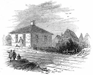Ickleton Station, 1845. Creator: Unknown