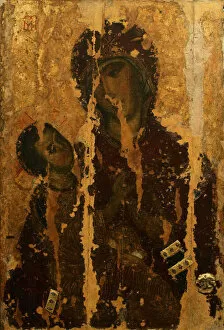 Byzantine Icon Gallery: Icon of the Mother of God of Chelm, 11th century. Artist: Byzantine icon
