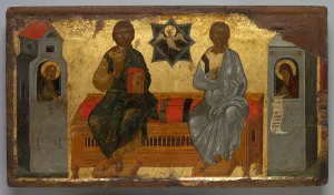 Byzantium Prints: Icon of the New Testament Trinity, c. 1450. Creator: Unknown