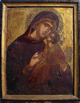 Cretan Prints: Icon with the Virgin and Child, c. 1500. Creator: Unknown