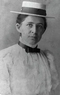 Ida Minerva Tarbell, 1857-1944, between c1890 and c1910. Creator: Frances Benjamin Johnston