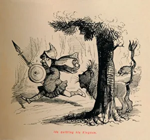 The Comic History Of England Gallery: Ida quitting his Kingdom, c1860, (c1860). Artist: John Leech