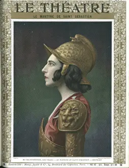 Dannuzio Prints: Ida Rubinstein as Saint Sebastian in 'The Martyrdom of Saint Sebastian' at the Chatelet