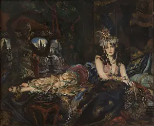 Ida Rubinstein as Zobeide in the ballet Scheharazade by N. Rimsky-Korsakov, 1911. Creator: Blanche, Jacques-Emile (1861-1942)