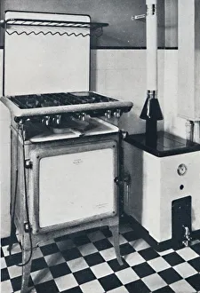Cooker Prints: Ideal Boilers & Radiators Ltd. - In black and white or grey mottled, this gas