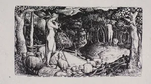 Woodcut On Paper Prints: Ideal Pastoral Life, n.d. Creator: Edward Calvert