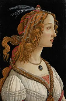 Plait Prints: Idealised Portrait of a Lady (Portrait of Simonetta Vespucci as Nymph)