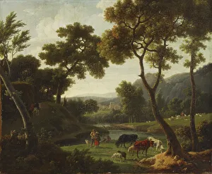 Cowherd Prints: An Idealistic Landscape, c1800s. Creator: Nicolas-Didier Boguet