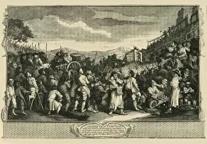 Apprentice Gallery: The Idle Apprentice Executed at Tyburn. (After Hogarths Print.), 1747, (c1876)