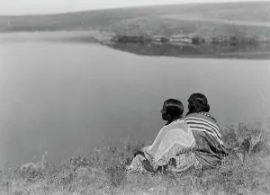 Blackfeet Prints: An idle hour, Piegan, c1910. Creator: Edward Sheriff Curtis