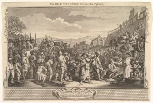 Methodist Collection: The Idle Prentice Executed at Tyburn: Industry and Idleness, plate 11, September 30