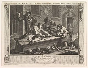 The Idle Prentice at Play in the Church Yard (Industry and Idleness, plate 3) The Idle Prentice at Play in the Church Yard (Industry and Idleness, plate 3)