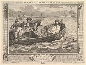 Apprentice Gallery: The Idle Prentice Turned Away and Sent to Sea: Industry and Idleness, plate 5