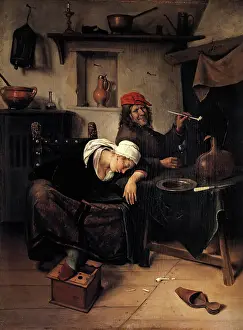Asleep Prints: Idlers, 1660. Creator: Jan Steen