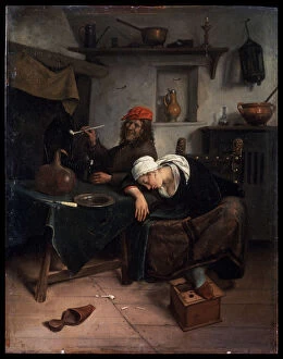 Jan Havicksz Steen Gallery: The Idlers, c1660. Artist: Jan Steen