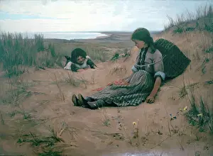 1882 Prints: Idling on the Sands, Forvie, 1882. Creator: Alexander Mann