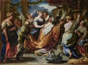 Idols Prints: The Idolatry of King Solomon, c1684. Creator: Giordano, Luca (1632-1705)