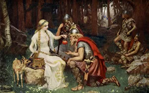Mackenzie Collection: Idun and the Apples, 1890. Artist: James Doyle Penrose