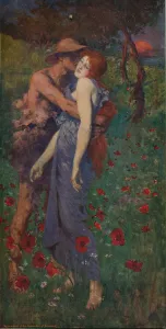 Embracing Prints: An Idyll, 1891, (c1915). Artist: Maurice Greiffenhagen
