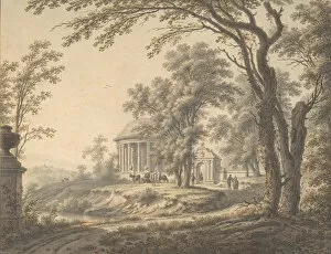 Images Dated 23rd September 2020: Idyllic Landscape with Temple, 1770. Creator: Johann Heinrich Muntz