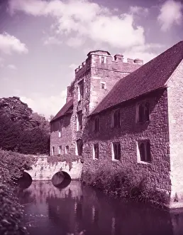 Ightham Moat, bridge and entrance, Kent, c1955. Creator: Arthur Charles Kirby Ware