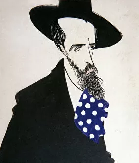 Ignasi Iglesias (1871-1928), Spanish playwright in Catalan language, caricature of