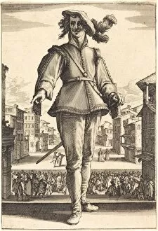Comedian Gallery: Il Capitano, or L Innamorato, 1618 / 1620. Creator: Jacques Callot