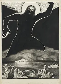 Martini Prints: Il castigo di Dio (The Chastisement of God), 1934. Creator: Martini, Alberto (1876-1954)