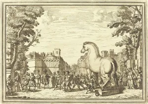 Scenes Prints: Il Greco in Troia: Plate 4. Creator: Arnold van Westerhout