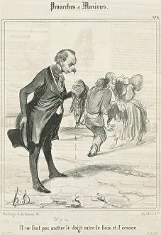 Il ne faut pas mettre le doigt... 19th century. Creator: Honore Daumier