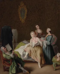 Elegant Prints: Il risveglio della dama (The waking of the lady). Creator: Longhi, Pietro (1701-1785)