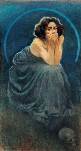 Silence Prints: Il Silenzio (The Silence). L enigma umano (The Human Enigma) Triptych, 1900