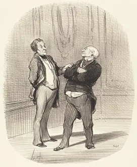 Refuge Prints: Il y a la guerre.... les loyers vont peut-etre diminuer... 1859. Creator: Honore Daumier