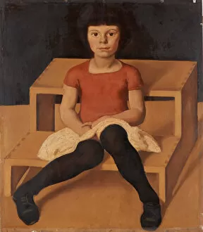 Egger Lienz Gallery: Ila, the younger daughter of the artist, 1920. Creator: Egger-Lienz, Albin (1868-1926)