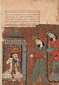 Ilar (or Irakht) About to Throw the Bowl of Rice at the King