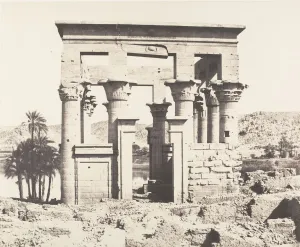 Nubia Prints: Ile de Fileh (Philae), edifice de l Est - Facade Occidentale - Vue du P