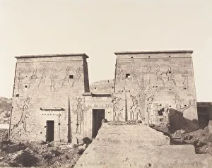 Felix Teynard Prints: Ile de Fileh (Philae), Premier Pylone - Vue Prise de la Plate-Forme de