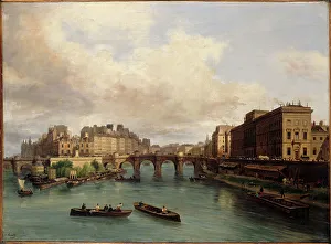 6th Arrondissement Prints: Ile de la Cite and the Quai Conti, seen from Passerelle des Arts, 1832. Creator: Unknown