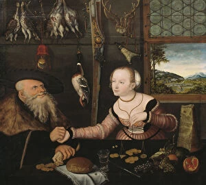Bread Collection: The Ill-matched Couple, 1532. Creator: Lucas Cranach the Elder